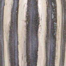 Load image into Gallery viewer, Burnished And Grey Striped Small Vase
