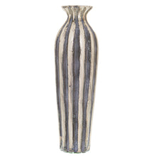 Load image into Gallery viewer, Burnished And Grey Striped Small Vase
