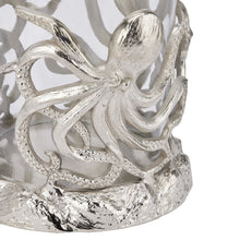 Load image into Gallery viewer, Silver Octopus Candle Hurricane Lantern
