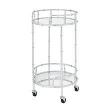 Load image into Gallery viewer, Silver Round Drinks Trolley
