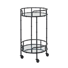 Load image into Gallery viewer, Black Round Drinks Trolley
