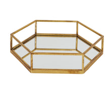 Load image into Gallery viewer, Gold Hexagon Set Of Two Trays
