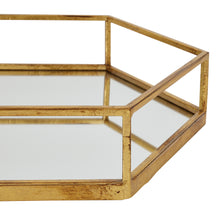 Load image into Gallery viewer, Gold Hexagon Set Of Two Trays
