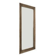 Load image into Gallery viewer, Hammered Large Rectangular Brass Wall Mirror
