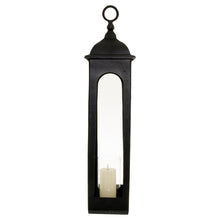 Load image into Gallery viewer, Farrah Collection Black Cast Tall Loop Top Lantern
