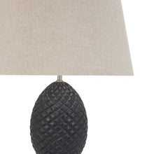 Load image into Gallery viewer, Delaney Grey Pineapple  Lamp With Linen Shade

