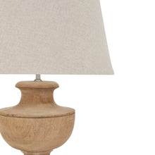 Load image into Gallery viewer, Delaney Natural Wash Urn Lamp With Linen Shade
