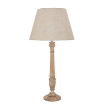 Load image into Gallery viewer, Delaney Natural Wash Spindle Lamp With Linen Shade
