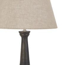Load image into Gallery viewer, Delaney Grey Goblet Candlestick Lamp With Linen Shade
