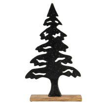 Load image into Gallery viewer, The Noel Collection Large Cast Tree Black Ornament
