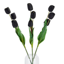 Load image into Gallery viewer, Tall Black Triple Tulip Stem
