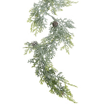 Load image into Gallery viewer, Frosted Pine Garland With Pinecones
