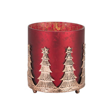 Load image into Gallery viewer, The Noel Collection Ruby Red Christmas Tree Candle Holder
