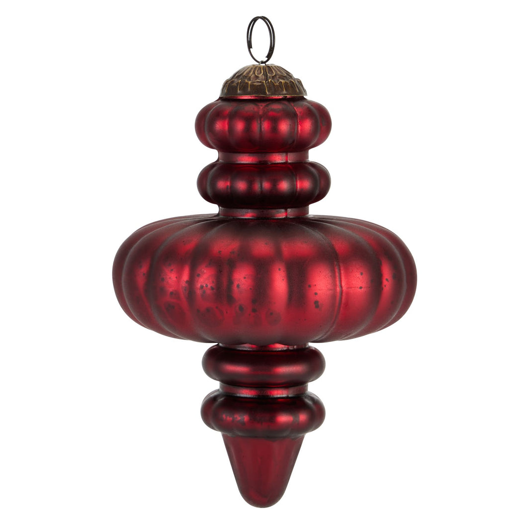 The Noel Collection Ruby Red Fluted Bauble