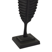 Load image into Gallery viewer, Black Cast Leaf Ornament
